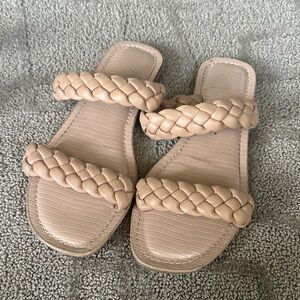 Braided Beige Women's Sandals